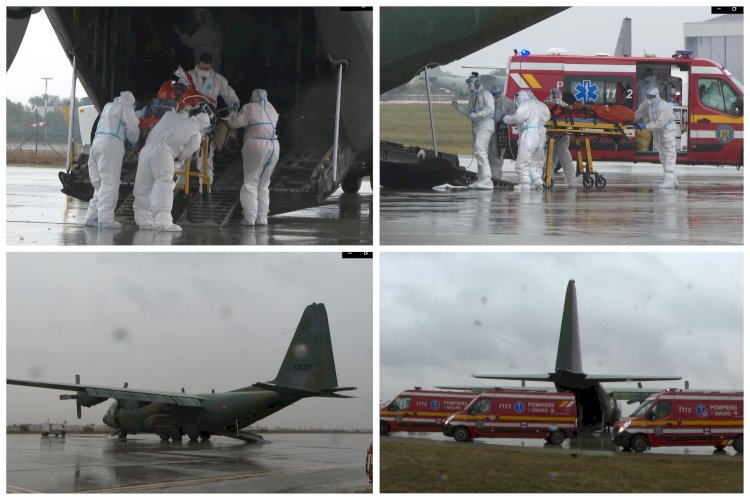 3 pacienţi cu COVID, în stare gravă, transportaţi cu o aeronavă militară la Timişoara